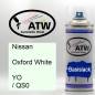 Preview: Nissan, Oxford White, YO / QS0: 400ml Sprühdose, von ATW Autoteile West.